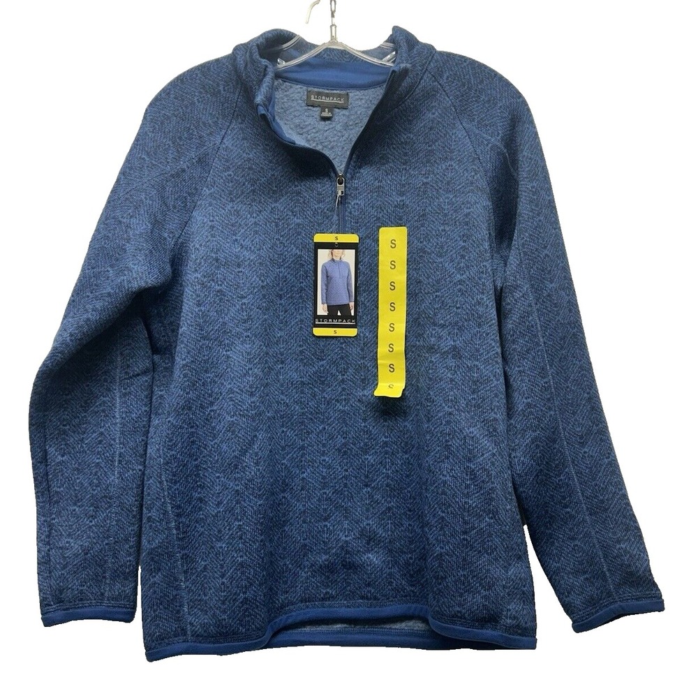 Stormpack Women's Small 1/2 Zip Blue Polyester Fleece NEW (NC)